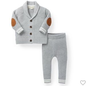 NWOT Hope and Henry baby boy layette. Grey sweater set and leggings